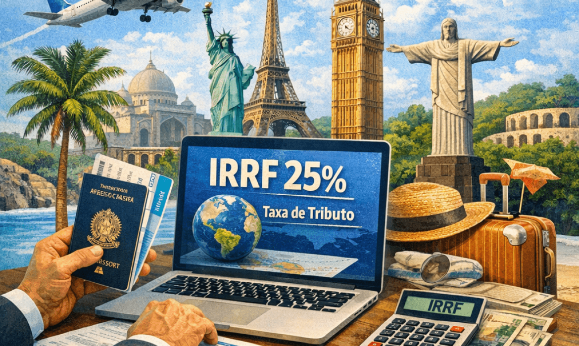 Imposto de Renda Retido na Fonte em remessas internacionais no turismo: como funciona a tributa&ccedil;&atilde;o para operadoras brasileiras